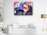 ・"Morty in Black"・Glass Wall Art